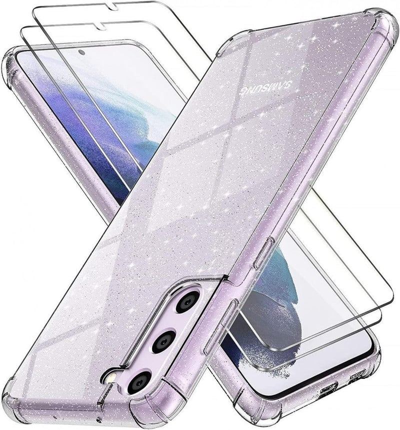 Samsung Galaxy S21 FE 5G Csillámos Ütésálló Szilikon Tok