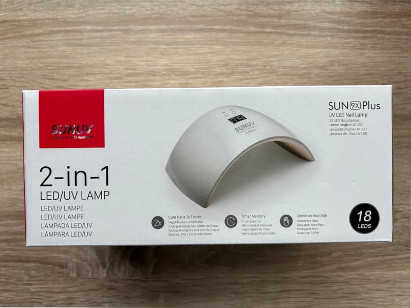 SUNUV LED UV Körömszárító Lámpa - 30/60mp Időzítő, Infra Szenzor, LCD Kijelző, Gél Körmökhöz