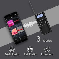 Raddy RD23 Hordozható DAB+ Digitális Rádió Bluetooth-szal, Fekete 4