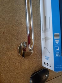 Mâner de susținere Tiger Libra pentru perete, 45 cm, oțel inoxidabil, lustruit, mâner de siguranță pentru baie, utilizat 4