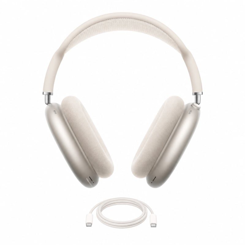 Apple AirPods Max 2 Vezeték nélküli Over-Ear Fejhallgató, Holdfény, Aktív — felhasználói névvel ellátva (állapot: lásd a 2. képet)