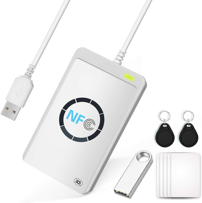 ACR122U NFC RFID olvasó és író készülék, gyors USB csatlakozással, kártyaíró funkcióval