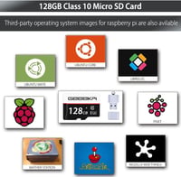 GeeekPi Raspberry Pi 4 Kezdőkészlet 8GB RAM, 128GB SD Kártyával, Passzív Hűtésű Alumínium Házzal, 5V 3.6A Tápegységgel és 2db 4K HDMI Kábell 6