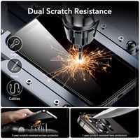iPhone 14 Pro ESR Armorite edzett üveg képernyővédő fólia szett + kameravédő, 3db 6