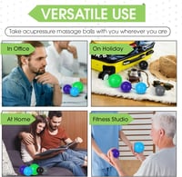 Noppenbälle masszázs szett 10 db - Akupresszúrás labdák 5 méretben, önmasszázshoz 7