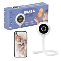 BÉABA Zen Connect Bébiőr - 1080p Full HD Kamera - Mobilhálózat és WiFi - Kétirányú Kommunikáció - Altatódalok - Fehér 1