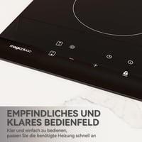 magicplux Üvegkerámia Főzőlap 2 Zónával, 29,5 cm, 9 Hőfokozat, Érintőgombos Vezérlés, Gyerekzár, Időzítő, 3400W, Minden Edénytípushoz Alkalm 8