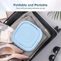 Bubbacare Összehajtható Mini Mosógép 10L - Hordozható Kompakt Mosóeszköz Fehérneműhöz, Bébi Ruhákhoz - Energiatakarékos Érintőképernyős Kemp 6