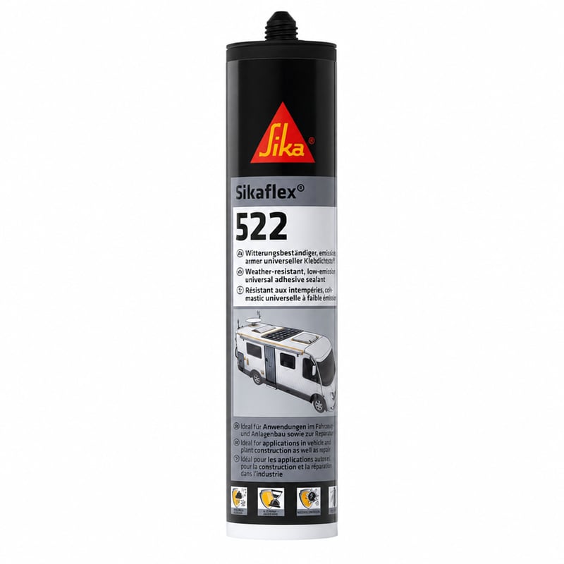 Sika Sikaflex-522 čierny pružný tmel a lepidlo 300 ml – Neúplné (bez čiernej koncovky) — Bez čiernej koncovky (stav: pozri 2. obrázok)
