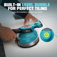 Seesii KP-160B Vezeték Nélküli Csemperázó Készülék - 160mm Tapadókorong, 2x2000mAh Akkumulátor, 12 Fokozatú Állítás, Profi és Barkács Burkol 8