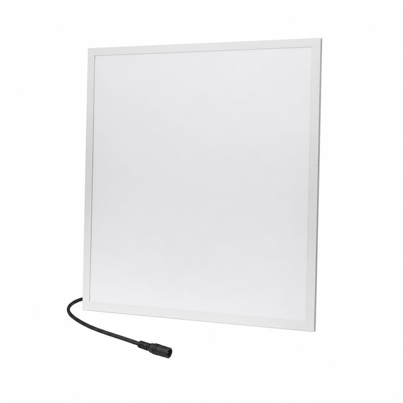 LEOFLA LED panelové svietidlo 48W, vstavané stropné osvetlenie 60x60 cm, teplé biele svetlo, štvorcové — napájací kábel (stav: viď 2. obrázok)