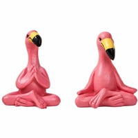 JazRvr Flamingo dekoracija za vrt i dnevni boravak, set joga figura s 3 poze flaminga — nedostaje 1 od 3 komada (stanje: vidi 2. sliku) 1