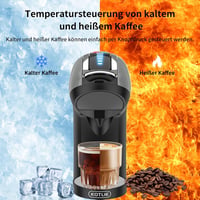 KOTLIE EM-308A Multifunkciós Kávéfőző - Kompatibilis Kapszulákkal/ESE Párnákkal/Őrölt Kávéval, Hideg Kávé Készítés, Automatikus Kikapcsolás, 4