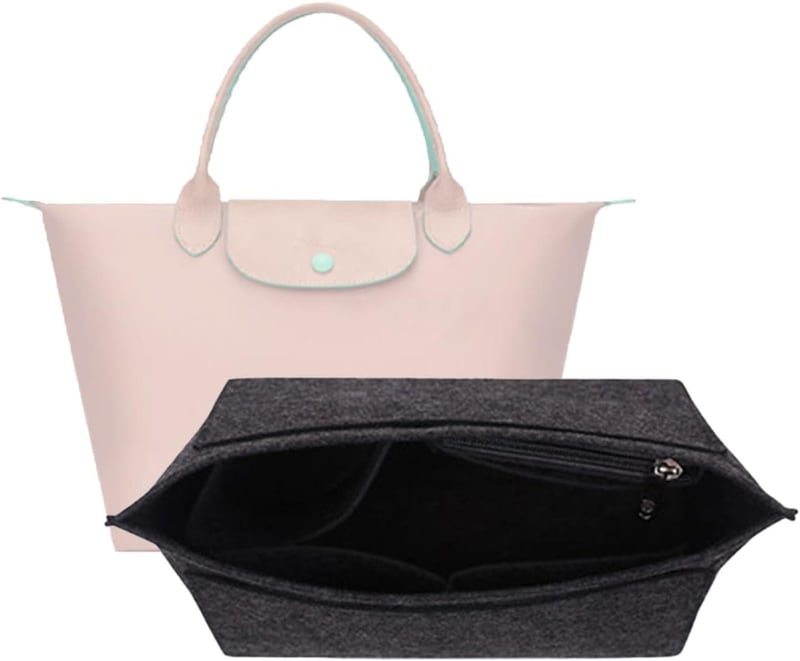 Longchamp táska rendező - Sötétszürke filc, sok zsebes, közepes méret