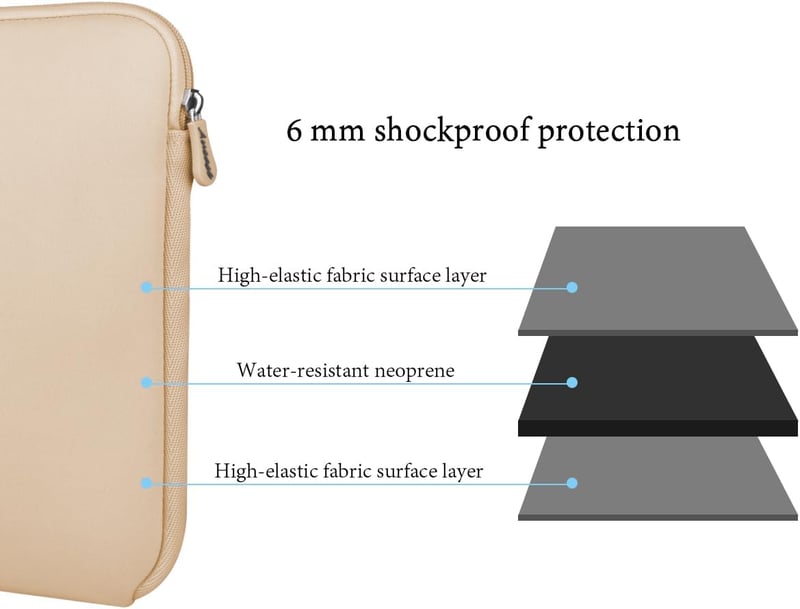 Aucase 15-16 colos neoprén laptop táska férfiaknak és nőknek