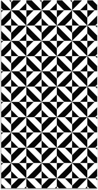 Panorama Fekete Geometrikus Vinyl Szőnyeg 80x150 cm - Mosható, Csúszásmentes Konyhai Szőnyeg, Spanyol Gyártmány 1