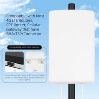 JAOGAUS 5G LTE Kültéri Antenna 18dBi Erősítővel - Nagy Hatótávolságú Jelerősítő 700-4000MHz - 2x10m Kábellel TS9/SMA Csatlakozóval 3G 4G Rou 8