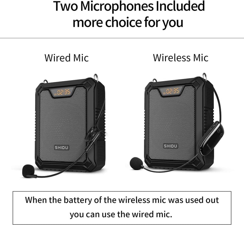 SHIDU 30W hordozható Bluetooth hangosító, vízálló, vezeték nélküli mikrofonnal