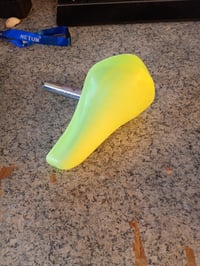 cyclingcolors Șa de bicicletă pentru copii cu umplutură din spumă, tijă de 22 mm, pentru bicicletă fără pedale, BMX, tricicletă, verde neon fluorescent 2