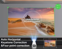 Magcubic Mini Projektor Android 11 - 4K Támogatás, 5G WiFi 6, Full HD 1080P, 200" Kivetítés, 180° Forgatható, Automatikus Trapézkorrekció, H 6
