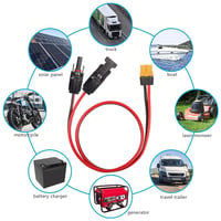 Napelem XT60 Csatlakozó Kábel 12AWG 60cm - Napenergia Adapter 4