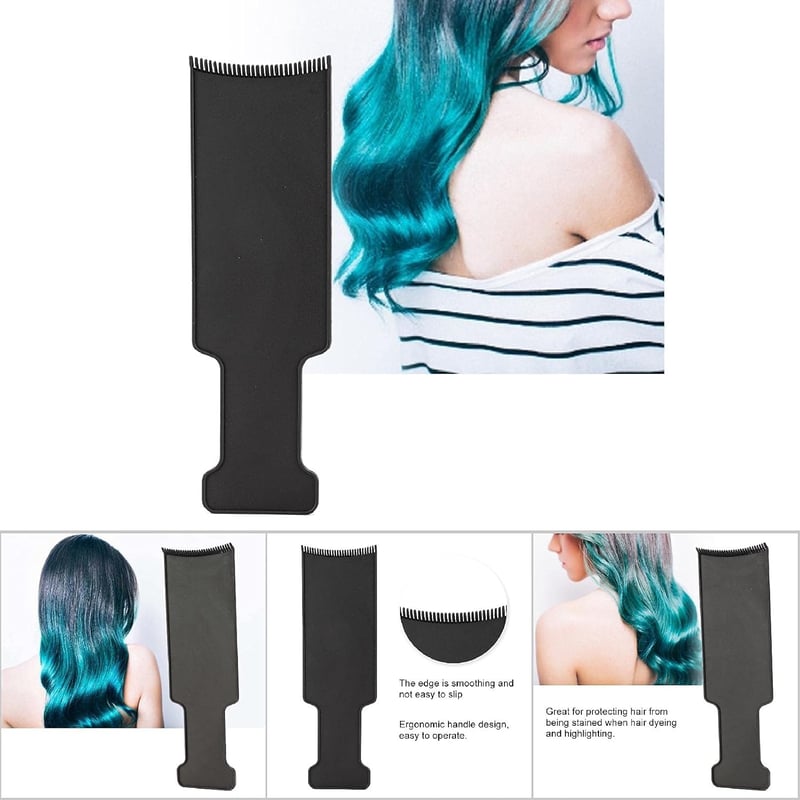 Yosoo Health Gear Balayage Festőlap Fogazattal - Professzionális Hajfestő Eszköz Melírhoz, Otthoni és Szalonhasználatra (Közepes, Fekete)