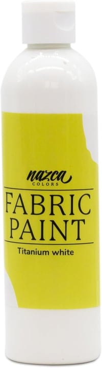 Nazca Colors Fehér Textil Festék 250ml - Ruha és Bőr Festésére, Pólók, Farmerek, Táskák, Cipők Dekorálásához - Kiváló Fedőképesség, Mosható 1