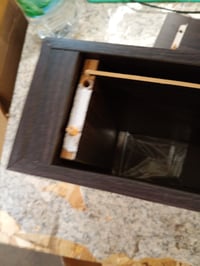 King Collection King Home M1106047/A Fali Polc MDF Fiókkal, Wenge — elengedett ragasztás, beleragadt fa (állapot: lásd a 2. képet) 4