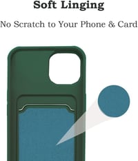 iPhone 13/14 Katonai Zöld Ütésálló Tok Kártyatartóval 6.1" 6