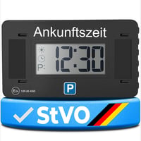 Parkwächter V2 Elektronikus Parkolótárcsa Autóhoz - Automatikus Digitális Parkolóóra Jóváhagyással - Elemmel Működő Fekete Parkolási Asszisz 1