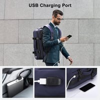 HOMIEE 40L Kék Üzleti Hátizsák - Bővíthető, Lopásbiztos, Vízálló, 15.6" Laptop 6