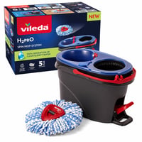 Súprava na vytieranie Vileda H2O Spin s vedrom, dvojkomorový systém, hlavica z mikrovlákna, pedálový mechanizmus — Chýba násada (stav: pozri 2. obrázok) 1