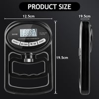 OSDUE Digitális Kézerőmérő, Fekete, 120kg-os, USB-töltős 2
