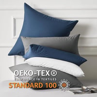 Bedsure szürke cipzáros pamut párnahuzat szett, 80x80 cm, 2 db 6