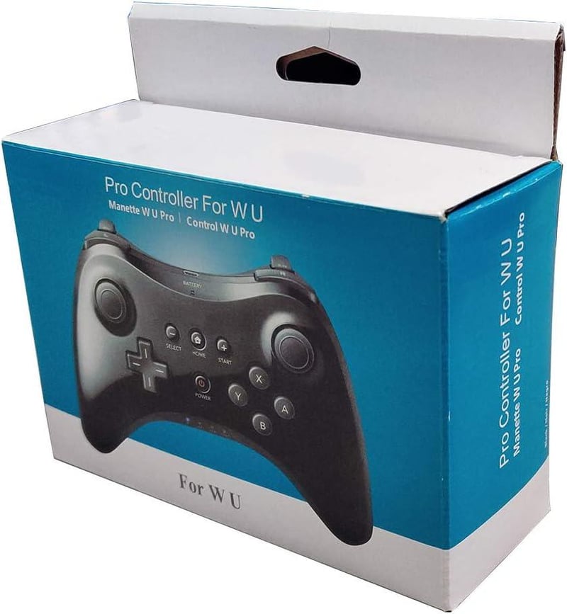 Wii U Pro Kontroller - Fekete Vezeték Nélküli Ergonomikus Gamepad