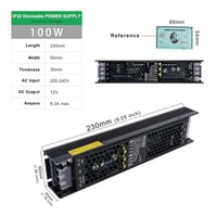 REYLAX 12V 100W Dimmelhető LED Tápegység Transzformátor 2