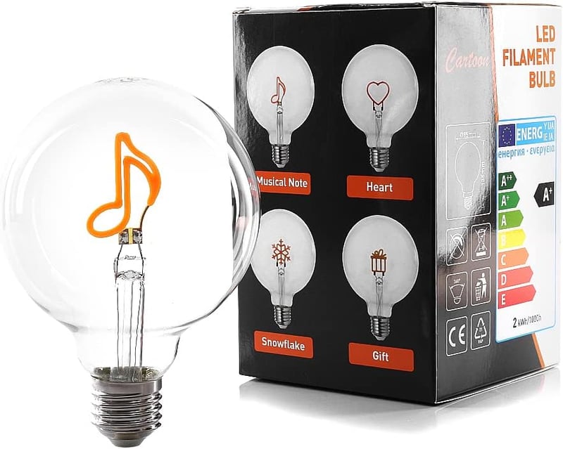 Zenei hangot kiadó 2W-os LIGHTDELUX E27 LED izzó - Felújított