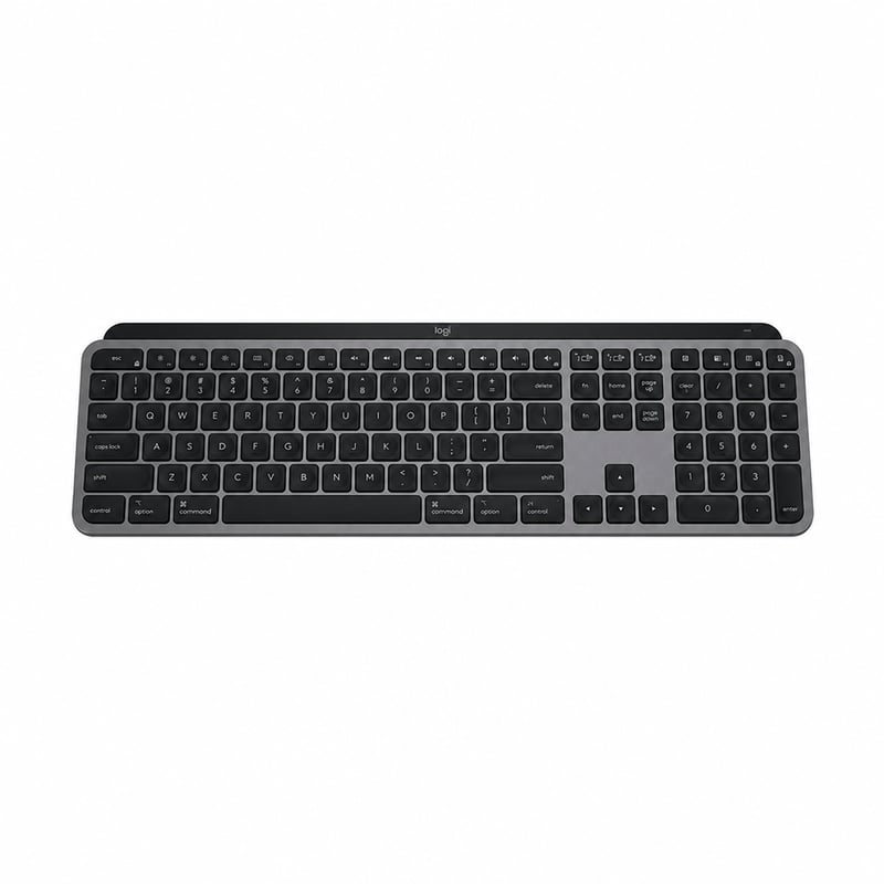 Tastatură și mouse wireless Logitech MX Keys S Combo pentru Mac — lipsește mouse-ul, suportul pentru încheieturi și receptorul (stare: vezi a 2-a imagine)