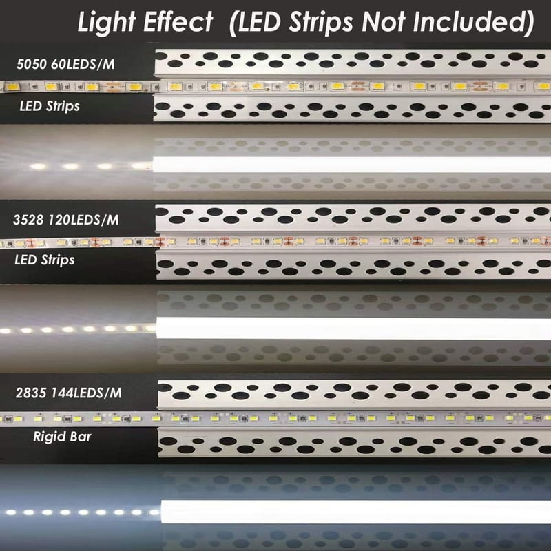 Bestto LED Gipszkarton Profil, 10x1m Alumínium Csatorna LED Szalagokhoz, Diffúzor Burkolattal, Falra és Mennyezetre, Hűtőbordás Védőprofil