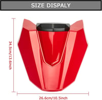 PSLER Hátsó Ülés Burkolat Honda CB650R CBR650R Motorokhoz - ABS Műanyag Karbon Hatású Üléstakaró 6 Színben (Világos Piros) - 2018-2023, Bright red 3