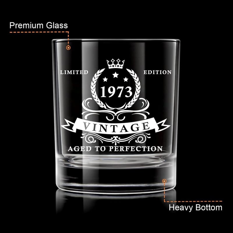 Prémium Whiskey Pohár Szett Fa Dobozban - 51. Születésnapi Ajándék Férfiaknak