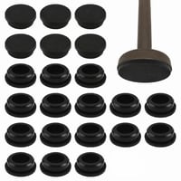 Set de 23 capace de protecție antiderapante din silicon UFURMATE pentru picioare de scaune, pentru mobilier de grădină din fier forjat, 32 mm, negru 1