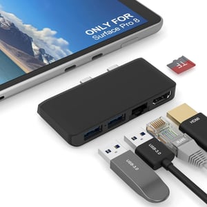 Yeemie Pro Surface Pro 8 priključna stanica - 4K HDMI, Ethernet, USB i čitač TF kartica