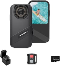 Apexcam K20 Érintőképernyős Akciókamera 4K60FPS 48MP WiFi 20m Vízálló Sportkamera 64GB Kártyával és Távirányítóval 1