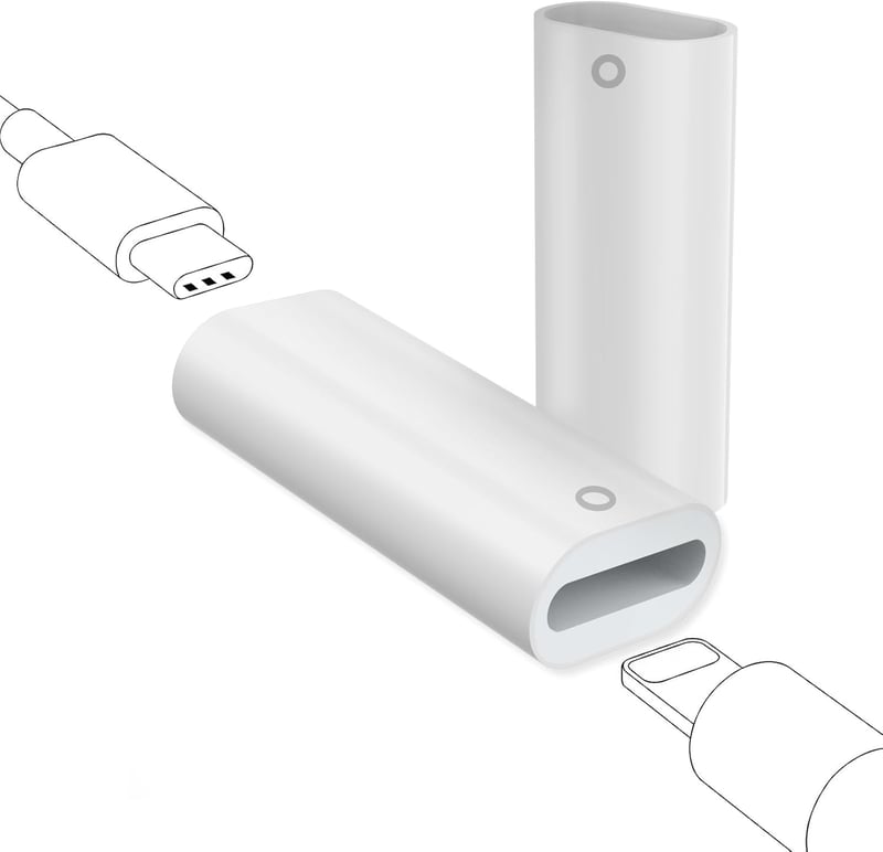 Apple Pencil 1. generációs USB-C töltőadapter iPad Pro és Air készülékekhez