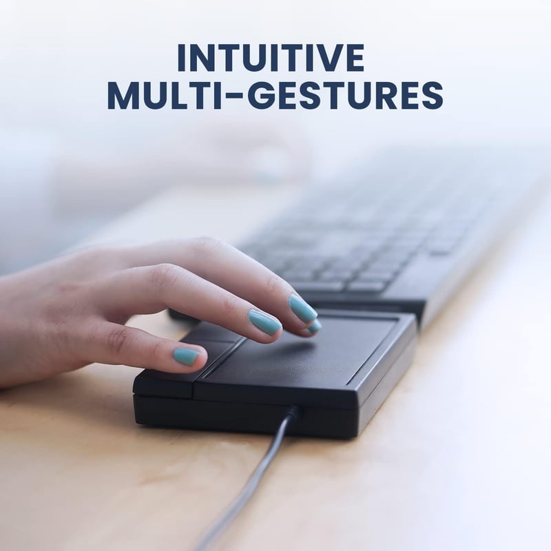 Perixx PERIPAD-504 Vezetékes Touchpad - USB Csatlakozás - Görgetés és Navigáció Funkcióval - Nagy Érintőfelület - PC Kompatibilis - Fekete