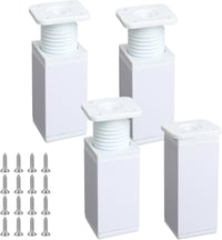 Luabue Állítható Bútorlábak - 10 cm Fehér Alumínium Négyzet Alakú Talp Asztalokhoz, Szekrényekhez, Kanapékhoz, Ágyakhoz - Modern Bútorláb Sz - 10CM 1