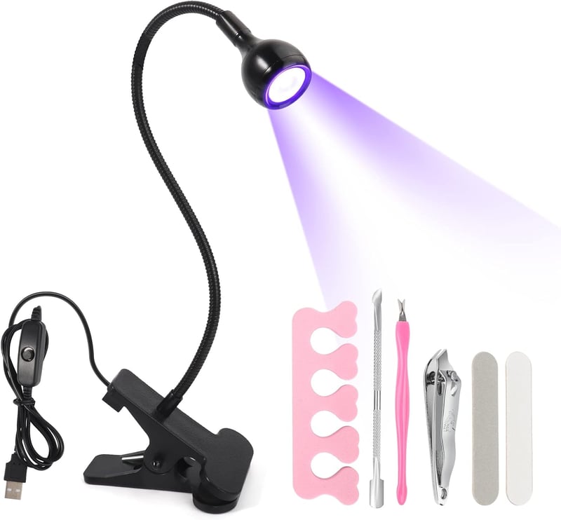 LIONVISION UV LED Műköröm Lámpa - Állítható, Forgatható, Fekete