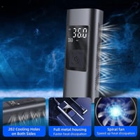 Gyors Elektromos Pumpa 6000mAh - 150PSI Kompresszor Autóhoz, Biciklihez, Motorhoz LED-del 4