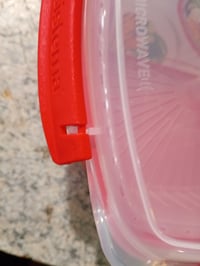 Mikrovlnná nádoba na varenie v pare Sistema s vyberateľnou vložkou 2,4 l, červená, bez BPA — zdeformovaná rukoväť (stav: pozri 2. obrázok) 3